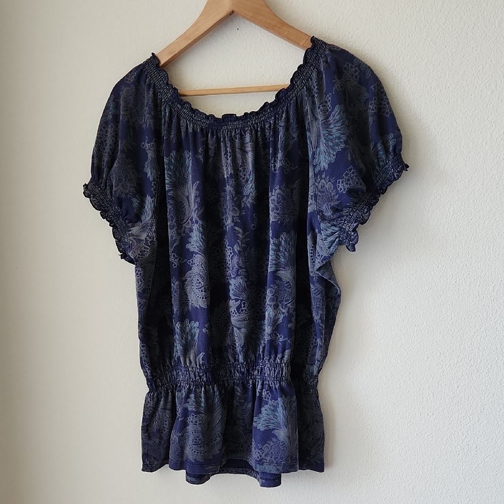 Croft & Barrow Pheasant Blouse & Dante Milan Navy Blue Blouse BUNDLE Sz 1X/XL - Picture 5 of 16